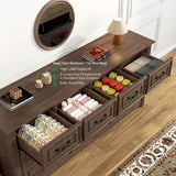 Farmhouse 10-Drawer Engineered Wood Dresser - Sleep Galleria