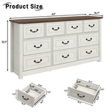 Farmhouse 10-Drawer Engineered Wood Dresser - Sleep Galleria