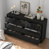 Modern 7 - Drawer High Gloss Wood Dresser Chest - Qiaoshiren - Sleep Galleria