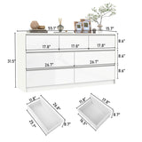 Modern 7 - Drawer High Gloss Wood Dresser Chest - Qiaoshiren - Sleep Galleria