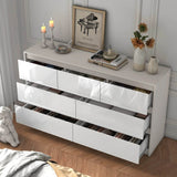 Modern 7 - Drawer High Gloss Wood Dresser Chest - Qiaoshiren - Sleep Galleria