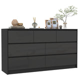 Modern 7 - Drawer High Gloss Wood Dresser Chest - Qiaoshiren - Sleep Galleria