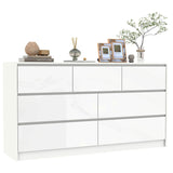 Modern 7 - Drawer High Gloss Wood Dresser Chest - Qiaoshiren - Sleep Galleria