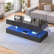 Modern LED Coffee Table With Storage Drawers - Sleep Galleria