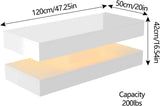 Modern LED Coffee Table With Storage Drawers - Sleep Galleria