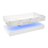 Modern LED Coffee Table With Storage Drawers - Sleep Galleria