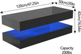 Modern LED Coffee Table With Storage Drawers - Sleep Galleria