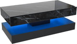 Modern LED Coffee Table With Storage Drawers - Sleep Galleria