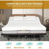 Adjustable Fabric Covered Bed Frame With Wireless Remote - Sleep Galleria