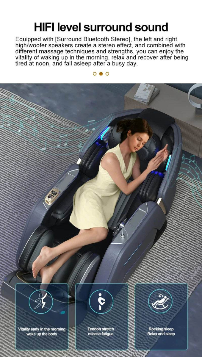 4D Zero Gravity Voice Control Heated Airbags Massage Chair - Sleep Galleria