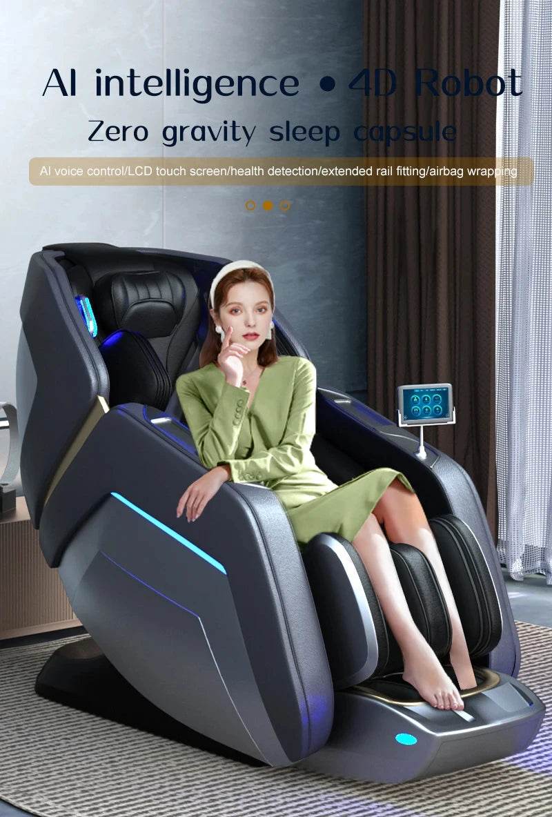 4D Zero Gravity Voice Control Heated Airbags Massage Chair - Sleep Galleria