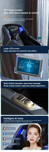 4D Zero Gravity Voice Control Heated Airbags Massage Chair - Sleep Galleria