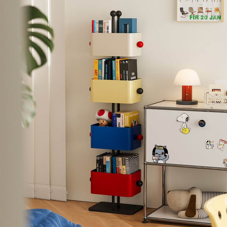 Colorful Metal Cube Bookshelf Four - Shelf Corner Shelf - Reposea - Sleep Galleria
