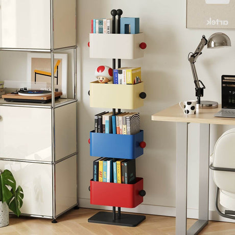 Colorful Metal Cube Bookshelf Four - Shelf Corner Shelf - Reposea - Sleep Galleria