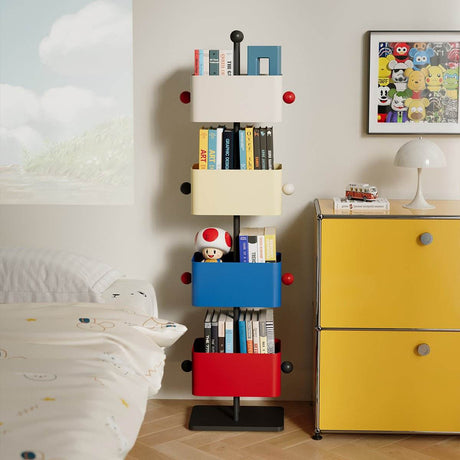 Colorful Metal Cube Bookshelf Four - Shelf Corner Shelf - Reposea - Sleep Galleria