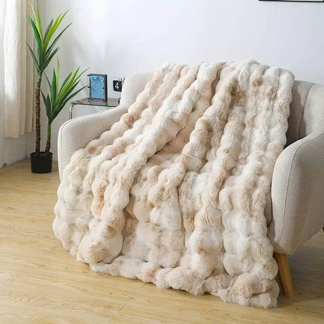 Cozy Soft Faux Rabbit Fleece Throw Blanket - Reposea - Sleep Galleria