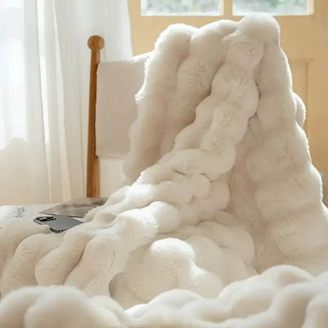 Cozy Soft Faux Rabbit Fleece Throw Blanket - Reposea - Sleep Galleria