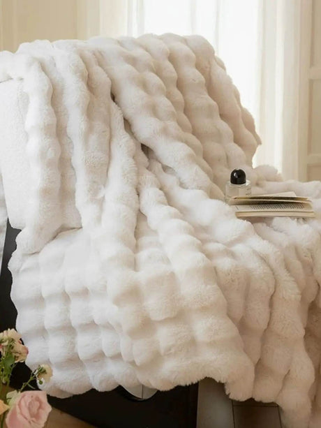 Cozy Soft Faux Rabbit Fleece Throw Blanket - Reposea - Sleep Galleria