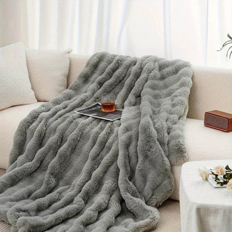Cozy Soft Faux Rabbit Fleece Throw Blanket - Reposea - Sleep Galleria