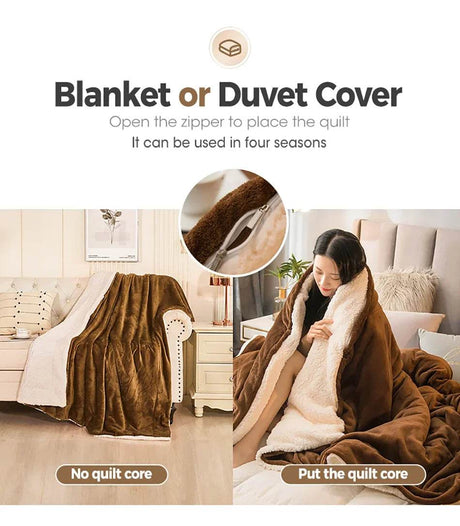 Heated Anti - Pilling Wool Throw Blanket Winter Cozy - Reposea - Sleep Galleria