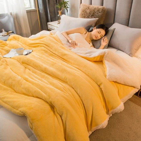 Heated Anti - Pilling Wool Throw Blanket Winter Cozy - Reposea - Sleep Galleria