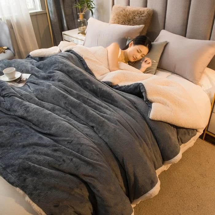 Heated Anti-Pilling Wool Throw Blanket Winter Cozy - Sleep Galleria
