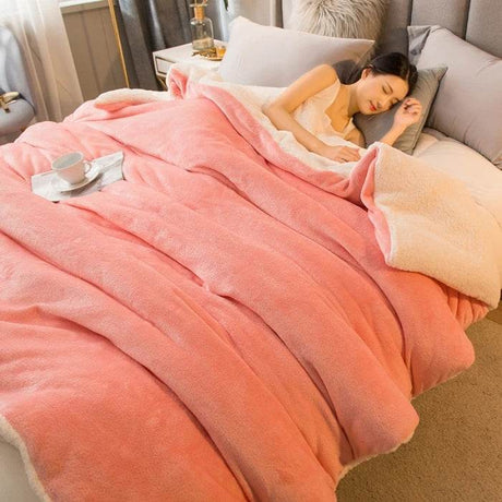 Heated Anti - Pilling Wool Throw Blanket Winter Cozy - Reposea - Sleep Galleria
