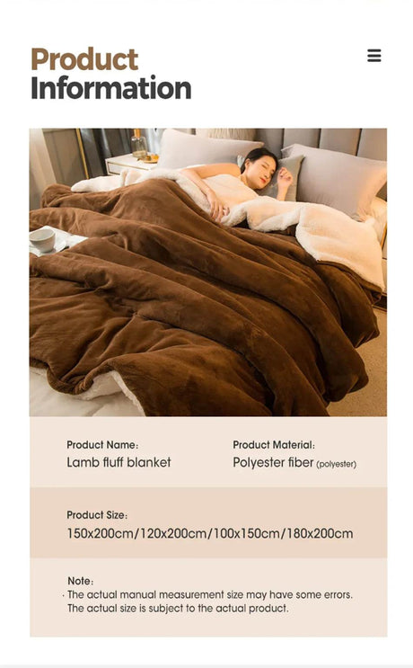 Heated Anti - Pilling Wool Throw Blanket Winter Cozy - Reposea - Sleep Galleria