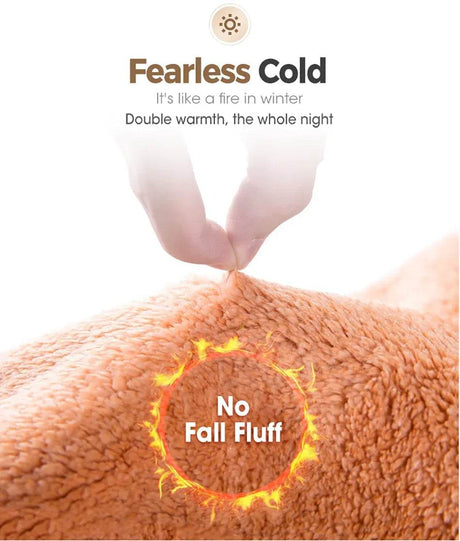 Heated Anti - Pilling Wool Throw Blanket Winter Cozy - Reposea - Sleep Galleria
