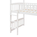 Solid Wood Twin Loft Bed With Slide And Playhouse Design - Sleep Galleria