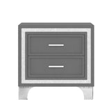 3-Piece Upholstered Platform Bed Frame With LED Lights - Sleep Galleria