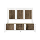 4-Piece White Farmhouse Platform Bed Set With Storage - Sleep Galleria