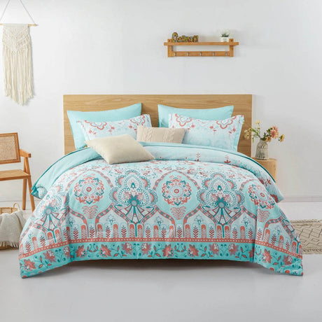7 - Piece Extra Soft Microfiber Bohemian Comforter Set - Restalyn - Sleep Galleria