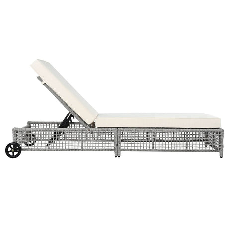 Adjustable 5 - Position Backrest Outdoor Rattan Lounge Chair - Restalyn - Sleep Galleria
