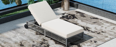 Adjustable 5 - Position Backrest Outdoor Rattan Lounge Chair - Restalyn - Sleep Galleria