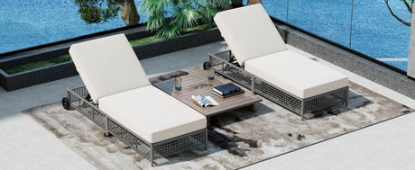 Adjustable 5 - Position Backrest Outdoor Rattan Lounge Chair - Restalyn - Sleep Galleria