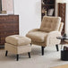 Adjustable Backrest Chenille Fabric Accent Chair With Ottoman - Restalyn - Sleep Galleria