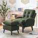 Adjustable Backrest Chenille Fabric Accent Chair With Ottoman - Restalyn - Sleep Galleria