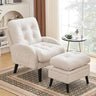 Adjustable Backrest Chenille Fabric Accent Chair With Ottoman - Restalyn - Sleep Galleria
