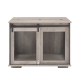 Farmhouse Wooden Dog Crate Furniture With Sliding Door - Sleep Galleria