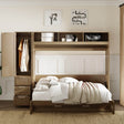 Full Size Antique Wood Murphy Bed With Storage - Sleep Galleria
