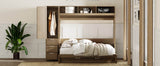 Full Size Antique Wood Murphy Bed With Storage - Sleep Galleria
