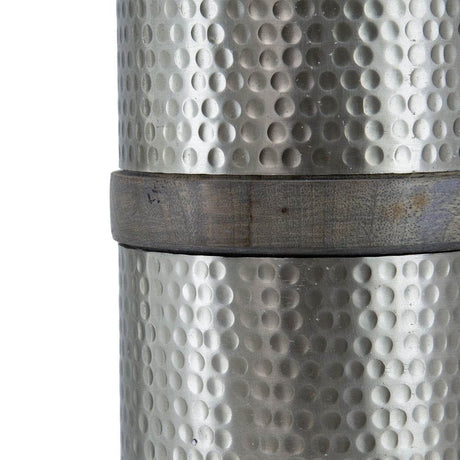 Hammered Iron Mango Wood Fabric Drum Table Lamp - Restalyn - Sleep Galleria