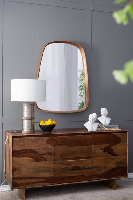 Hammered Iron Mango Wood Fabric Drum Table Lamp - Restalyn - Sleep Galleria
