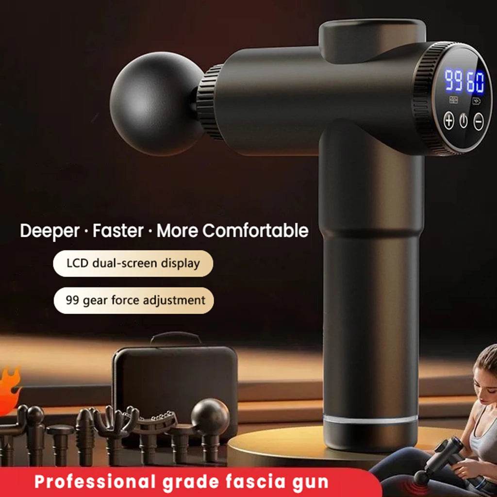 Massage Gun with LCD Touch Screen for Deep Muscle Recovery - Restalyn - Sleep Galleria