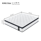 Medium Hybrid 12-Inch Memory Foam Pocket Spring Mattress - Sleep Galleria