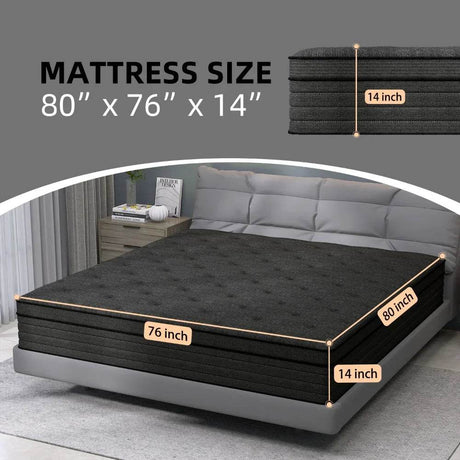Medium Hybrid 14-Inch Gel-Infused Euro Top Mattress - Sleep Galleria