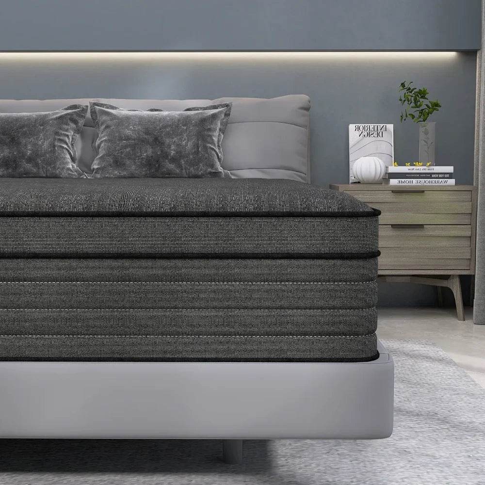 Medium Hybrid 14-Inch Gel-Infused Euro Top Mattress - Sleep Galleria