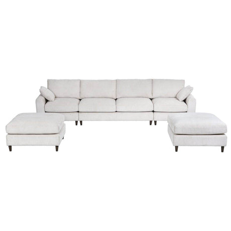 Mid - Century Modern Corduroy Modular Sectional Sofa - Restalyn - Sleep Galleria