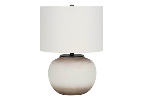 Modern Ceramic Table Lamp With Ivory Fabric Shade - Sleep Galleria